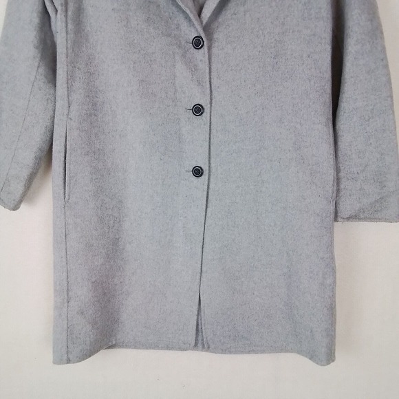 GAP Wool‎ Blend Soft Shell Overcoat Size Medium in Gray *FLAWED* - Picture 5 of 12